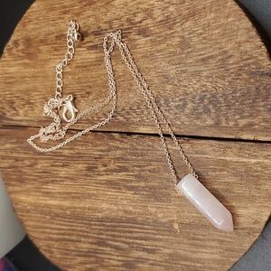 N3404 romance pink‎ quartz necklace